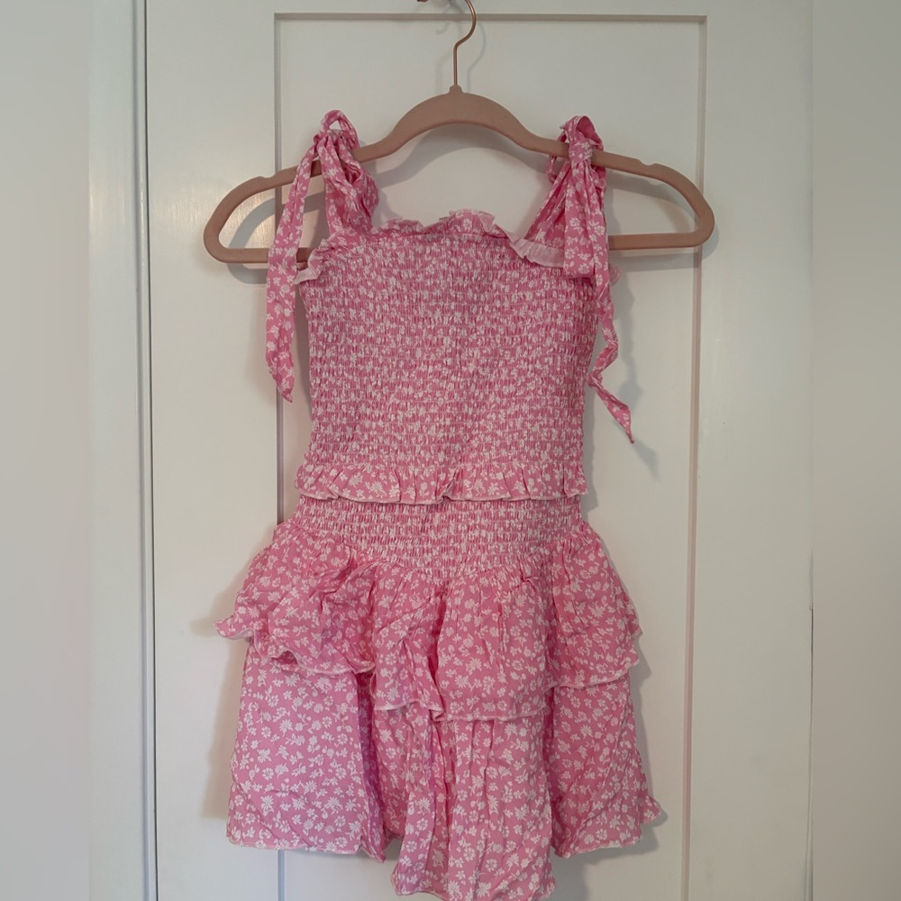 Katie J NYC Light Pink Smocked Dress